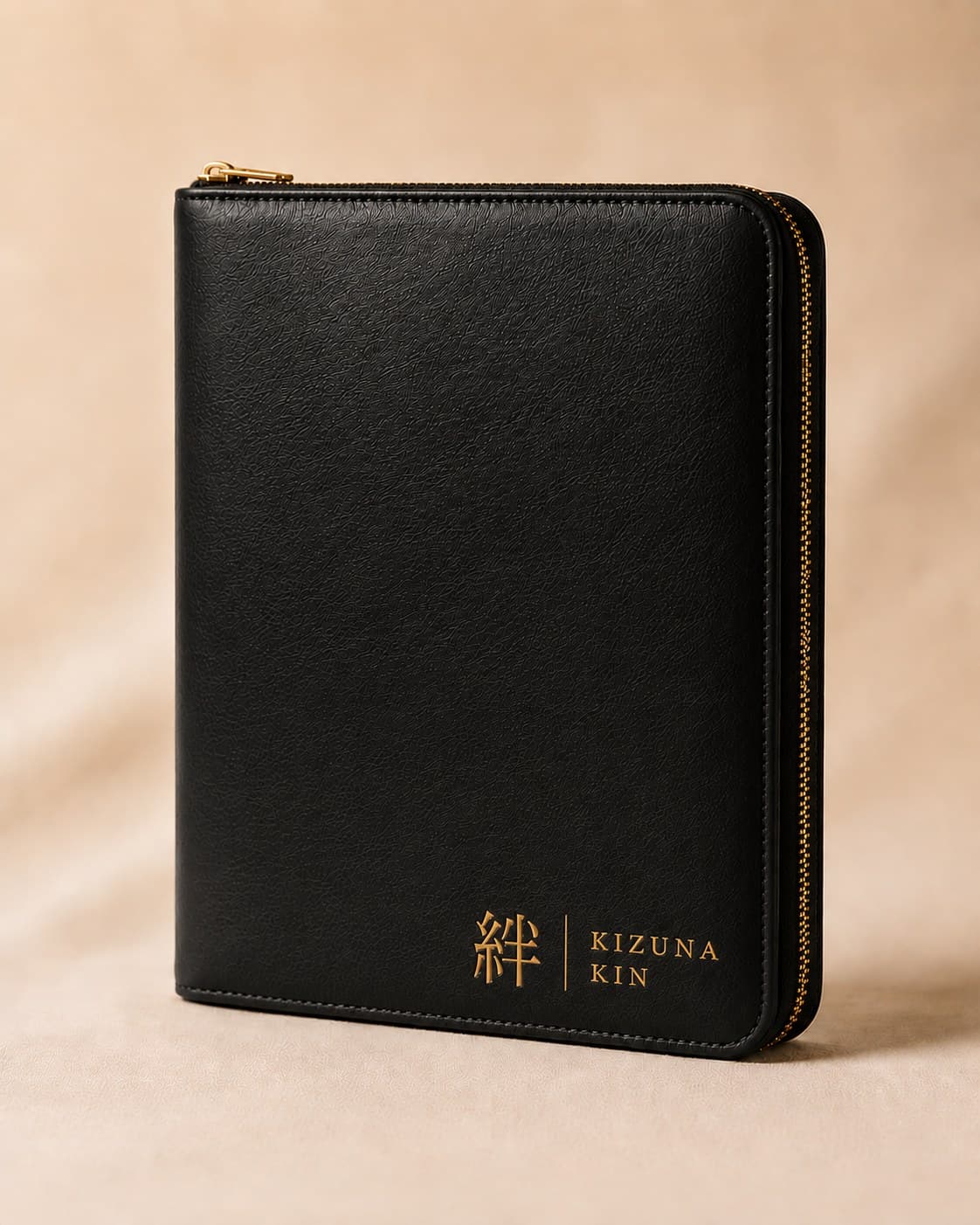 The Zip Vault in onyx leather